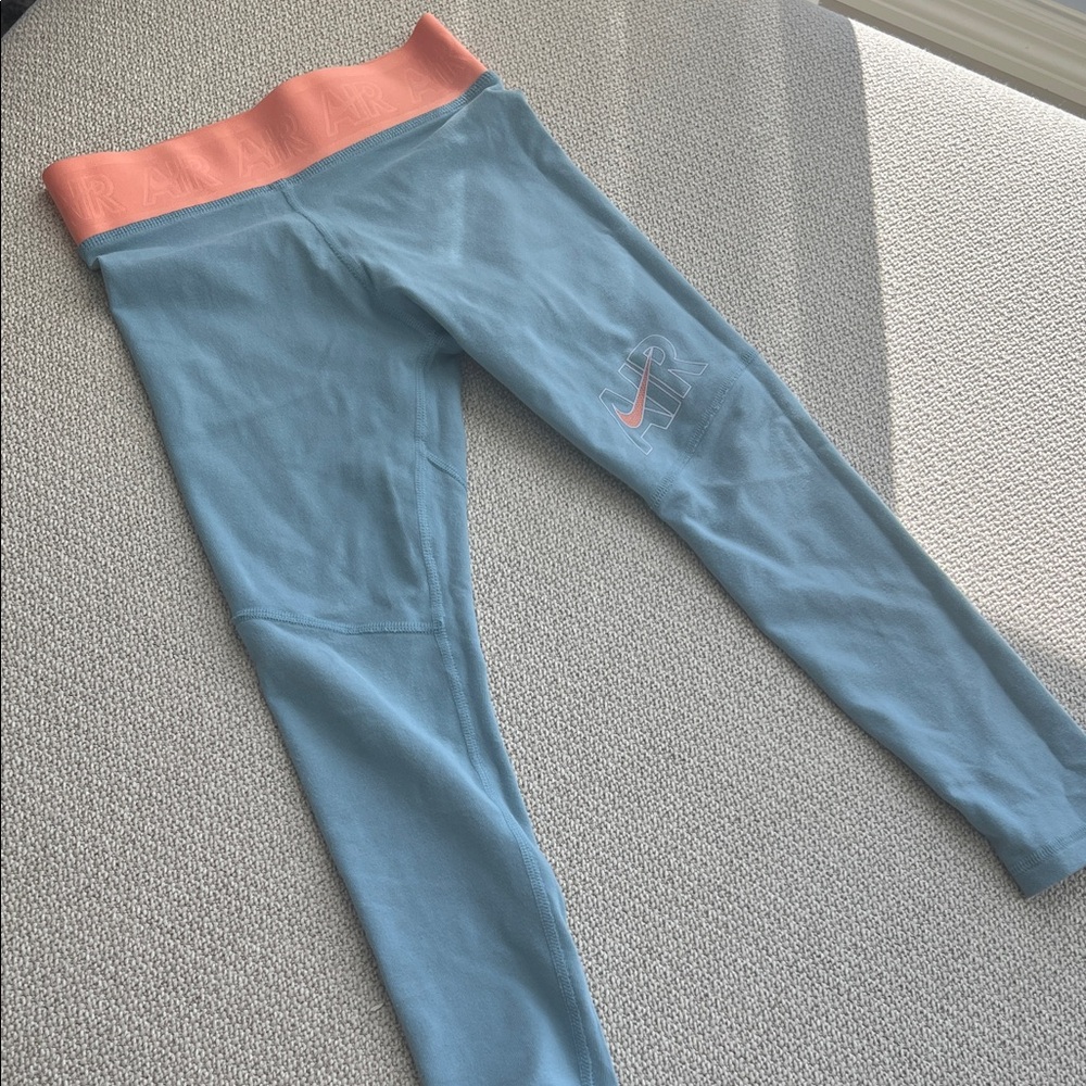 Nike Kids Coral and Blue Leggings